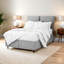 Jupe de grand lit - Ajustement sur mesure facile - Jupe de lit pour lit - Plis centraux et d'angle