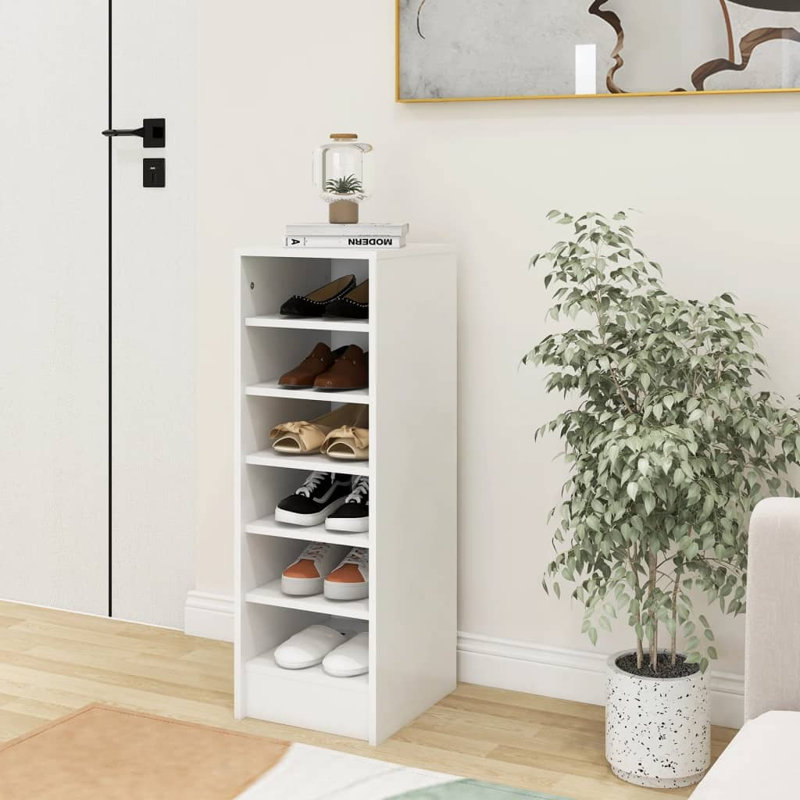 Shoe Cabinet 31.5x35x90 cm Engineered Wood, White