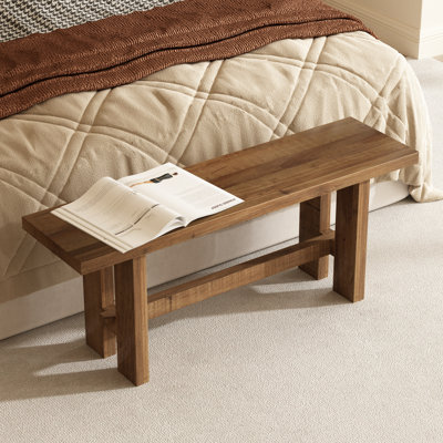 43''W Solid Reclaimed Wood Bench