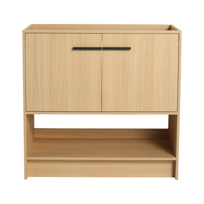 Tusca 36'' Freestanding Bathroom Vanity Base with 2 Doors (Sink Not Included)