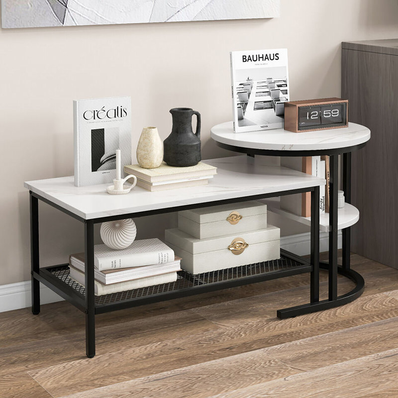 Javarrius Nesting Coffee Table, Black
