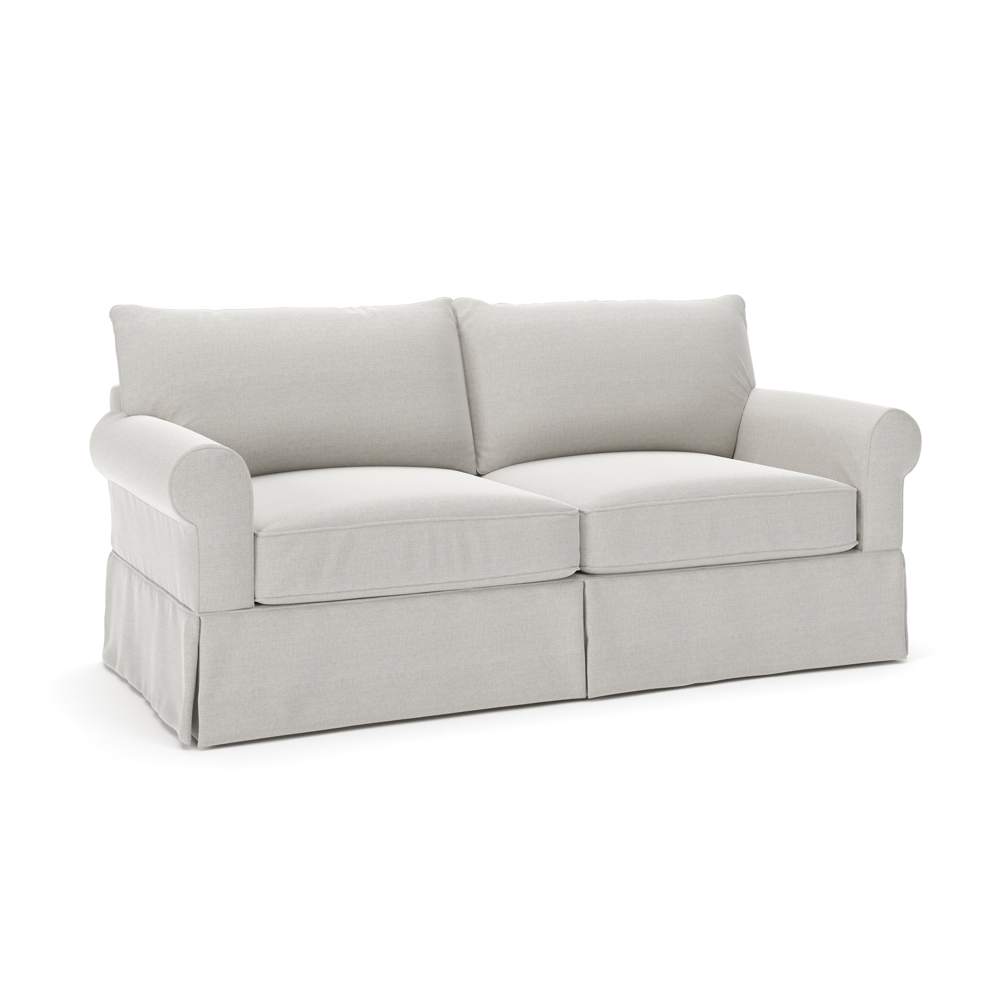 Amari 83'' Upholstered Sofa, Drusky Ivory Sustain® Basketweave