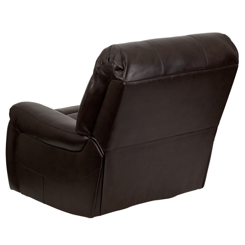 Méridienne inclinable surrembourrée en cuir