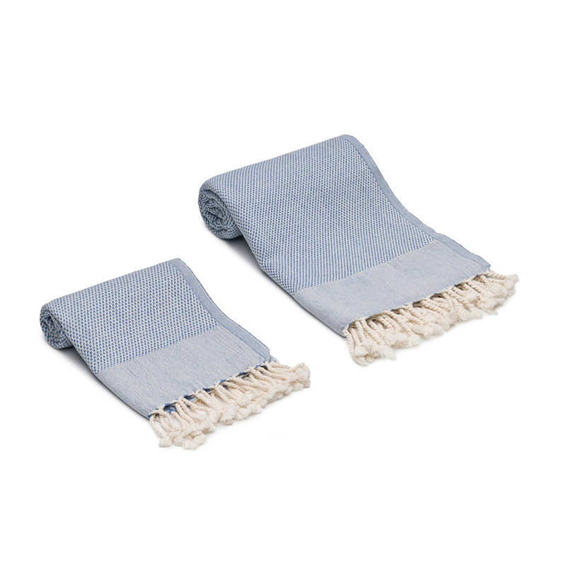 Essuie-mains en coton turc Whisper, Bleu
