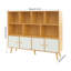 Storage Bookcase, Open Bookshelf With Solid Wood Legs, Standing Open Bookshelf With 11 Compartments-114814315