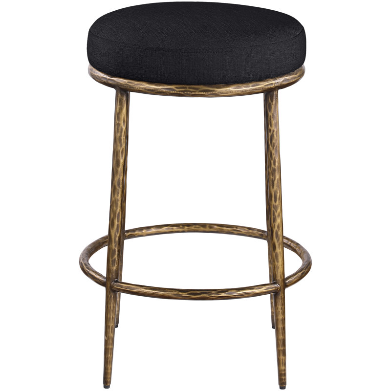 Tabouret de comptoir Ferro Hessle, Noir, Bronze