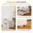 Compact Vanity Desk With Flip-up Led Mirror, Glass Drawer, And Hidden Stool Storage-54536241