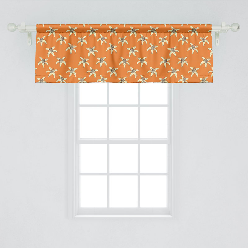 Ensemble de 2 cantonnières à fleurs Ambesonne, L 54 po x L 12 po