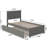 Amear Solid Wood Platform Bed with Panel Footboard and Trundle-1502824118-1502771802