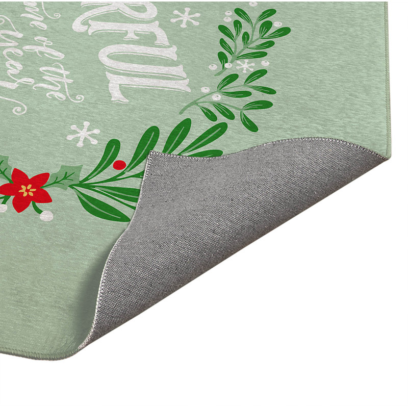 Paillasson d'intérieur It's It's the Most Wondeful Time of the Year, Vert, L 24 po x L 36 po