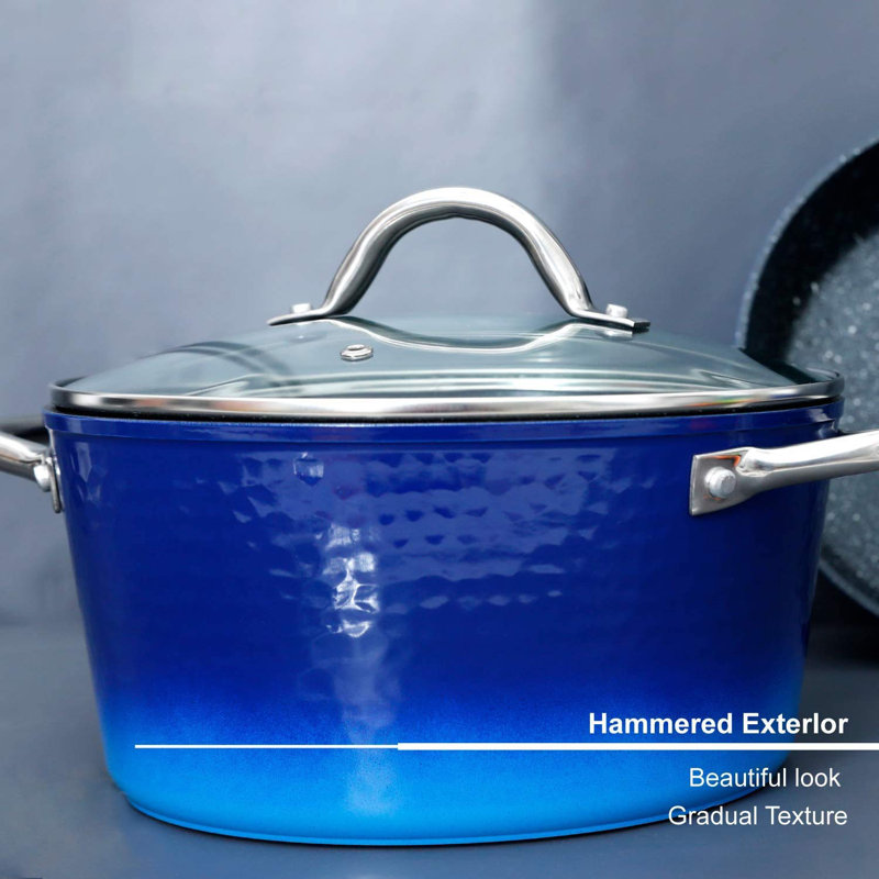 Batterie de cuisine antiadhésive 15 pièces Aluminium
