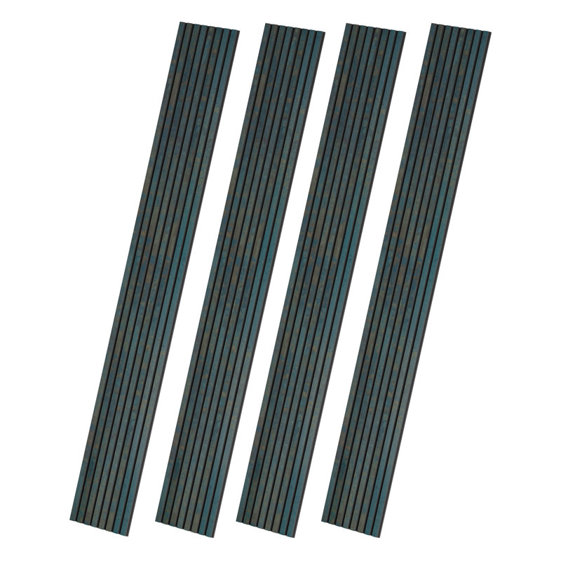 4Pc X 106" X 12.6" Vintage Wood Slat Acoustic Wall Panels, Soundproof 3D Distressed Finish Wall Paneling, Uv Coated (Set Of 4 / 37.1 Sq.ft.)