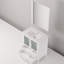 Blanc 30 po Meuble-lavabo large, 18,25 po de profondeur, comptoir en céramique, 28 miroirs, tiroirs à fermeture en douceur, armoire de rangement, fonctionnalité de salle de bain longue durée et comptoir à teinture, une armoire et deux tiroirs pour