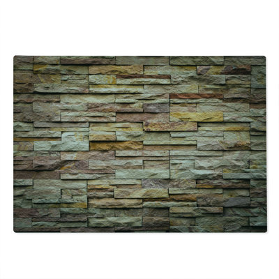 Ambesonne Marble Print Cutting Board Large Size Urban Brick Slate Wall Multicolor