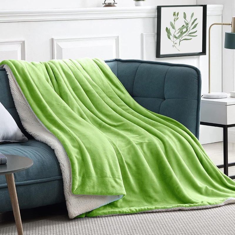Fleece Blanket (Throw Size Lime Green) P...