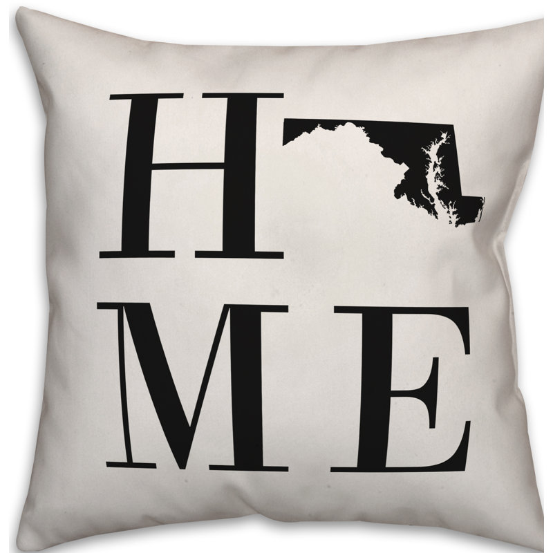 Alabama Home State Indoor/Outdoor Throw Pillow, Maryland