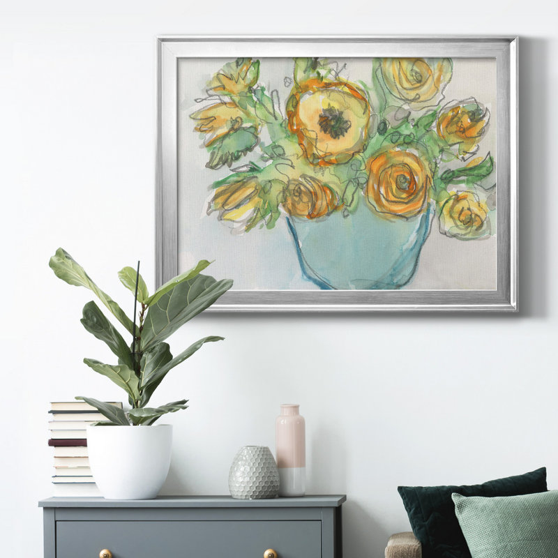 Toile encadrée de qualité supérieure Spring Floral Accent II - prête à être accrochée, H 26,5 po x l 36,5 po x P 1 po