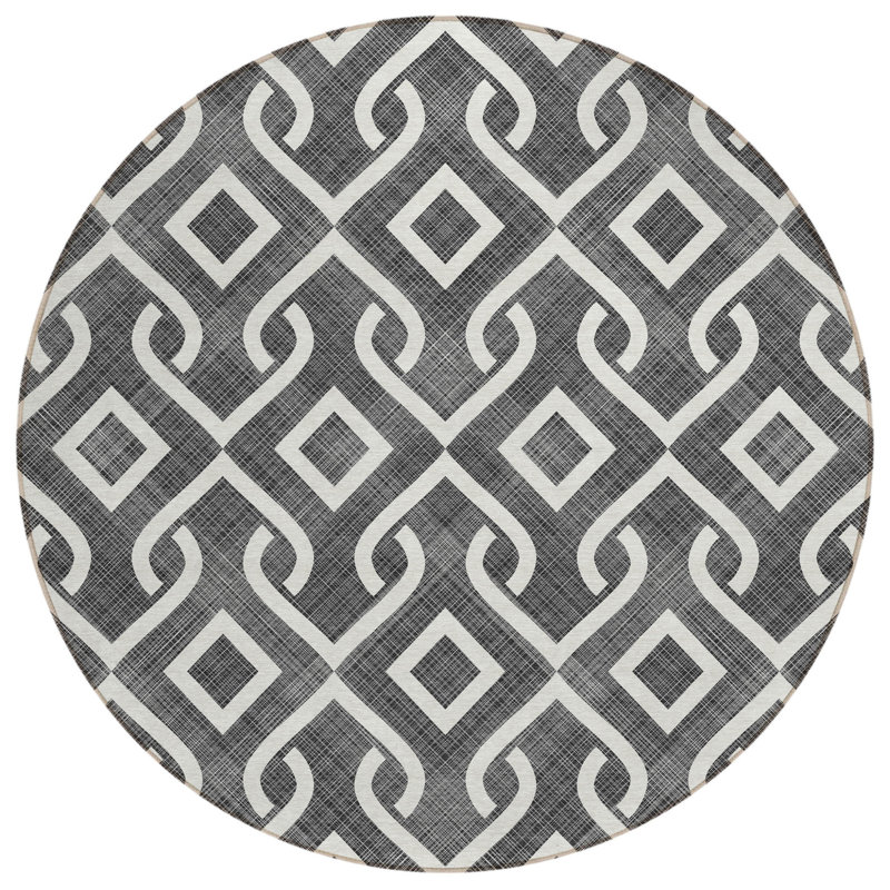 Tapis rond ivoire 8 po