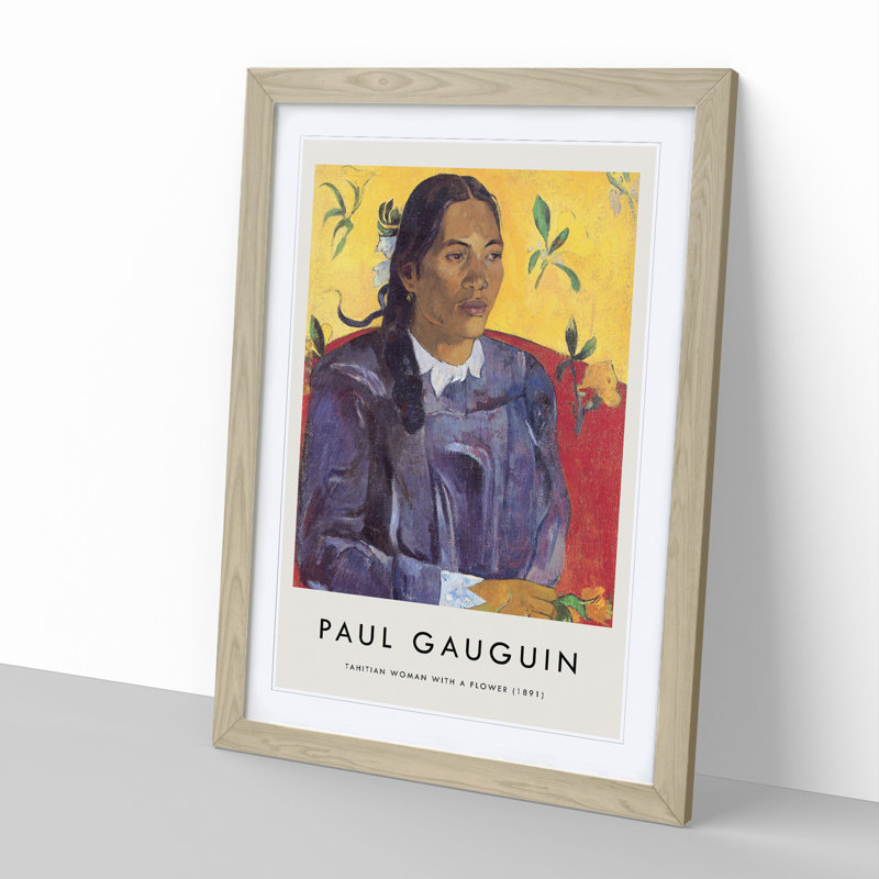 Seated Woman Vol.2 by Paul Gauguin - Picture Frame Graphic Art, 36cm H x 27cm W x 2cm D