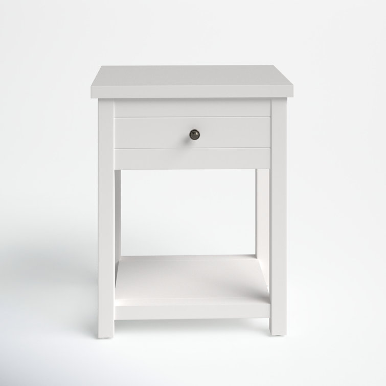 Busey 1 - Drawer End Table and Storage Andover Mills Color: White