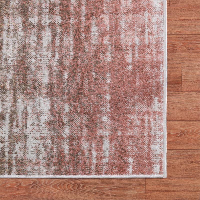 Machine Washable Nash Ivory/Brown Rug, Rectangle 7'10" x 10'