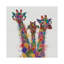 Rainbow Splash Giraffe Trio by Splash Giraffe Trio - Wrapped Canvas Print-1731932125-1727631323