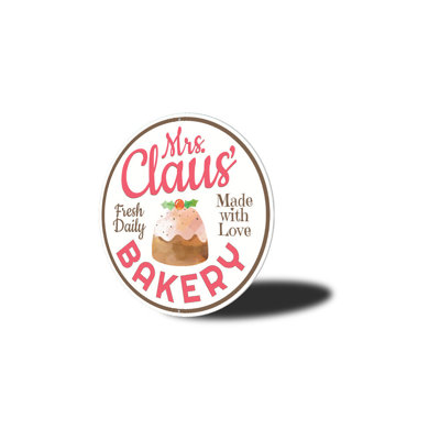 Plaque en aluminium de madame Claus