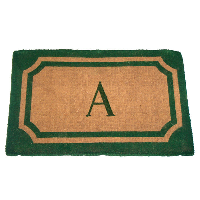 Tapis de porte d'extérieur à monogramme 39 po x 24 po Wilkinson, Oui