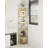 Corner Shelf Stand, 6-Tier Glass Bookshelf Bookcase, Bathroom Organizer, Plant Stand, Steel Frame, Tempered Glass, Modern Style for Living Room, Bathroom, Kitchen, Gold-1504562883-1525654541