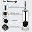 Brosse de toilette en métal Indecor Home avec support couvert - Chrome/Argent-133732528