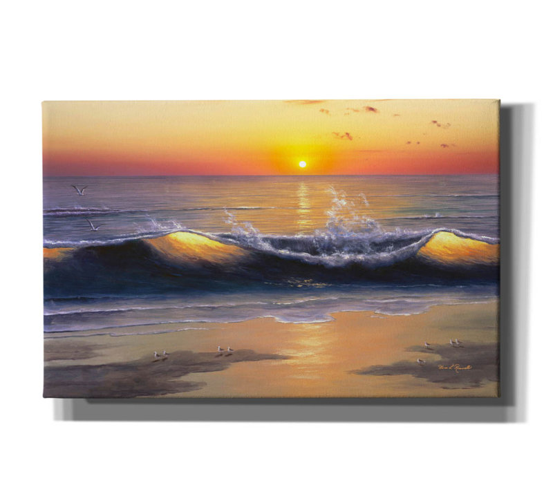 «Sunset Nights» par Diane Romanello, H 26 po x l 40 po x P 1,5 po