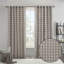Rideau simple occultant et isolant en tissu molletonné brun rayé 50 x 63 po Anaheim-474623311-405027159