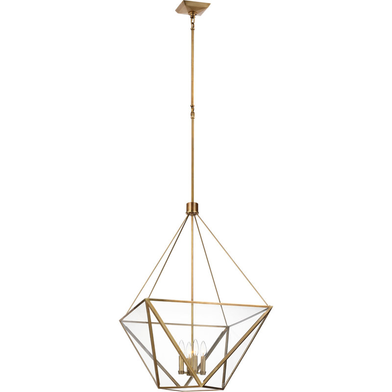 Julie Neill Lorino Large Lantern, Antique Brass