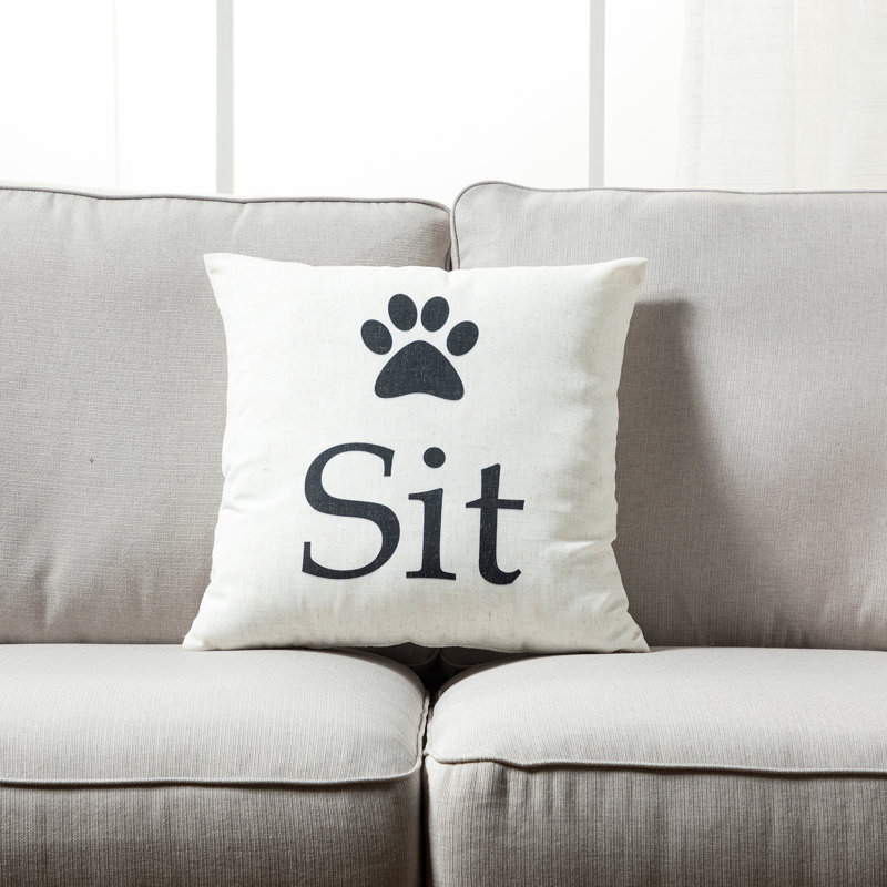 Housse et insert de coussin carré pour chien et maison, Polyester/ Bourre en polyester