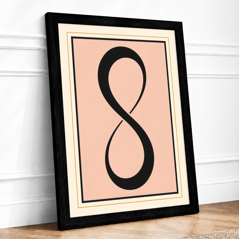 Infinity Symbol Minimalist - Framed Print, A1 - 84.1 x 59.4 cm, Black