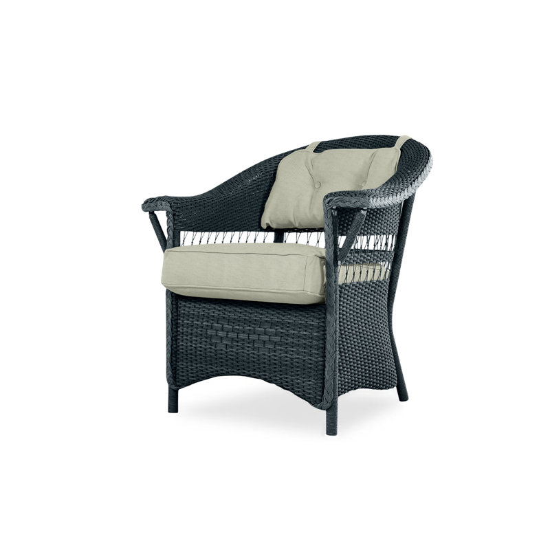 Nantucket Outdoor Dining Armchair, Callen Celadon, Ivory