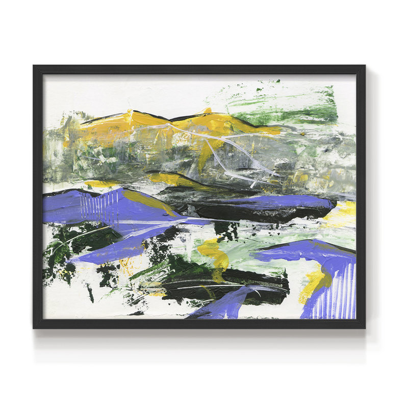 Silent Mountain III -Framed Print - Restickable, 8" H x 10" W, Black