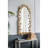 51.5" X 29" Full Length Arched Wall Mirror With Golden Leaf Accents, Decorative Mirror For Living Room Bedroom