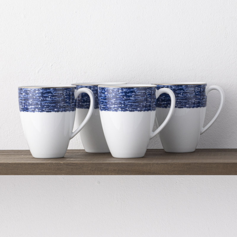 Noritake Rill Mugs, 16 oz., Blue