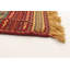 Tapis rouge foncé / jaune en laine fabriqué à la main Kilim
