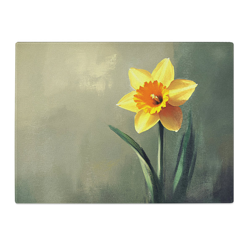 Daffodil Flower Vol.3  Glass Chopping Board