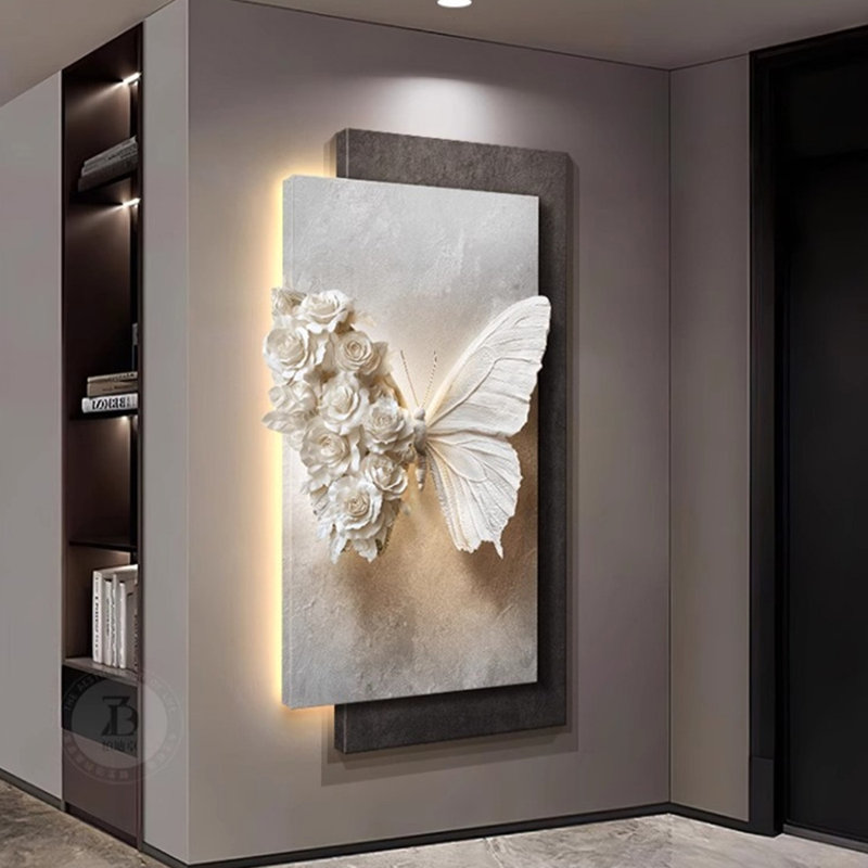 Double-layer three-dimensional sandstone wall decoration, 62.99" H x 31.5" W x 1.38" D