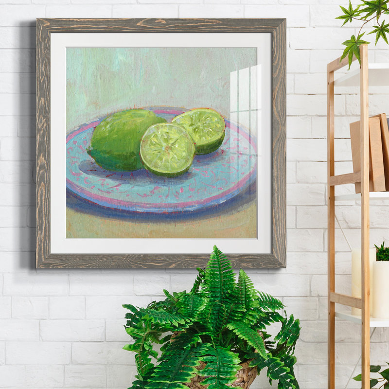 «Still Citrus II», reproduction encadrée de qualité supérieure - prête à être accrochée, H 17 po x l 17 po x P 1,5 po, Blanc