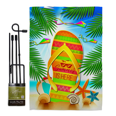 Ensemble de drapeaux en polyester 18,5 x 13 pi Summer