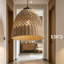 Luminaire suspendu 2 lumières en rotin de 13 po en rotin naturel tissé à la main Boho