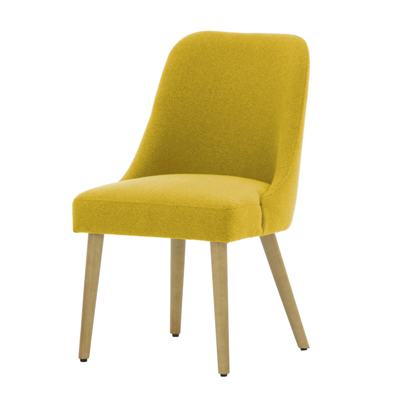 Lexi 48cm H Velvet Upholstered Side Chair, Yellow