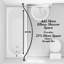 72" Adjustable Curved Fixed Shower Curtain Rod