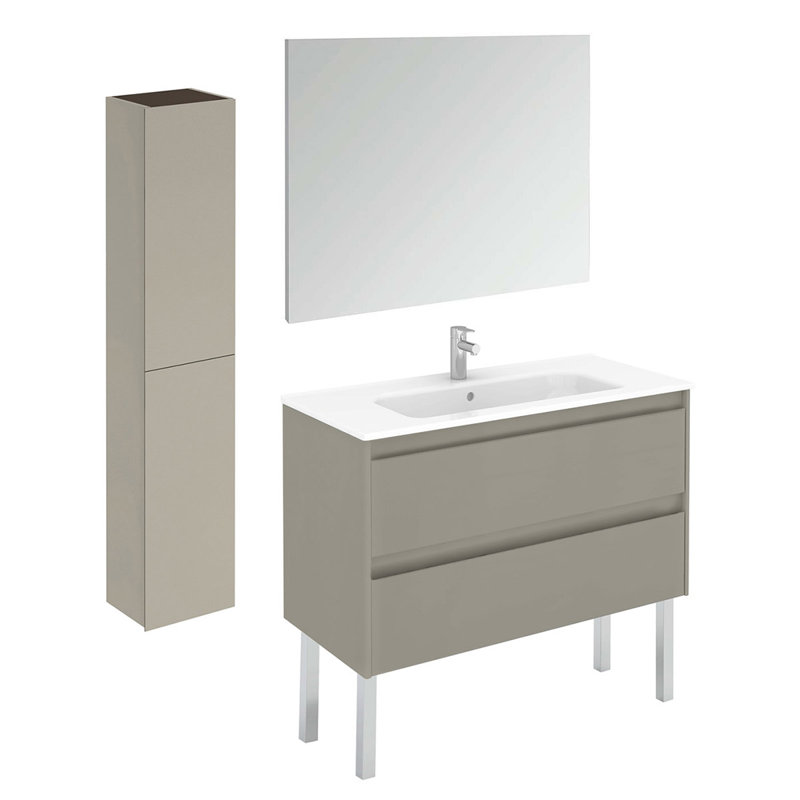 Ambra 39.6'' W Single Vanity, Matte Sand