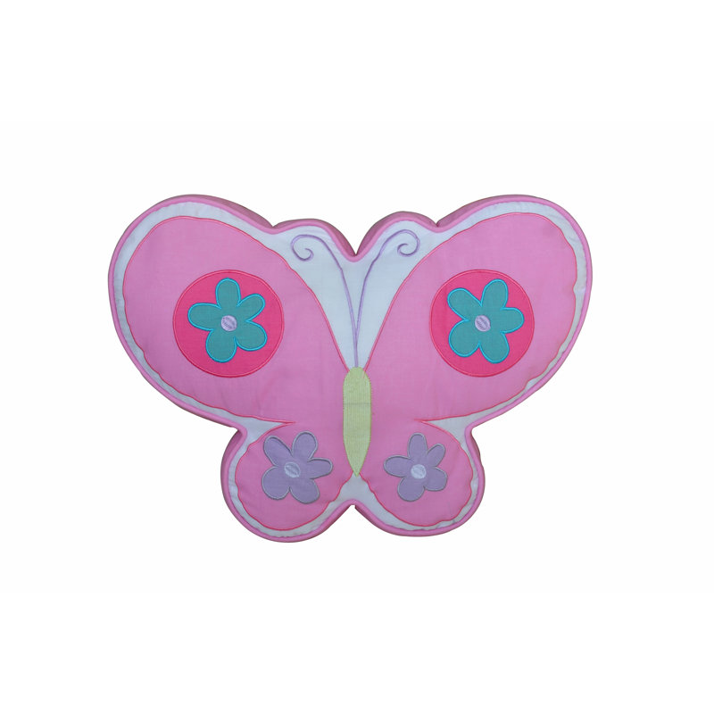 Butterfly 100% Cotton Throw Pillow
