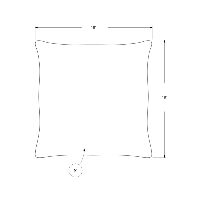 Coussins, carré 18 X 18, insert inclus, jet décoratif, accent, canapé, canapé, chambre à coucher, polyester hypoallergénique, moderne